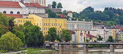 Historische Gebäude in der 3-Flüsse Stadt Passau