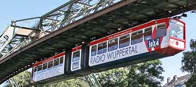 Blick auf die Schwebebahn in Wuppertal